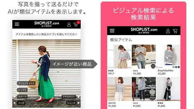 欲しいアイテムの写真を送るだけ？ SHOPLISTがビジュアルAIレコメンデーションサービスを導入！